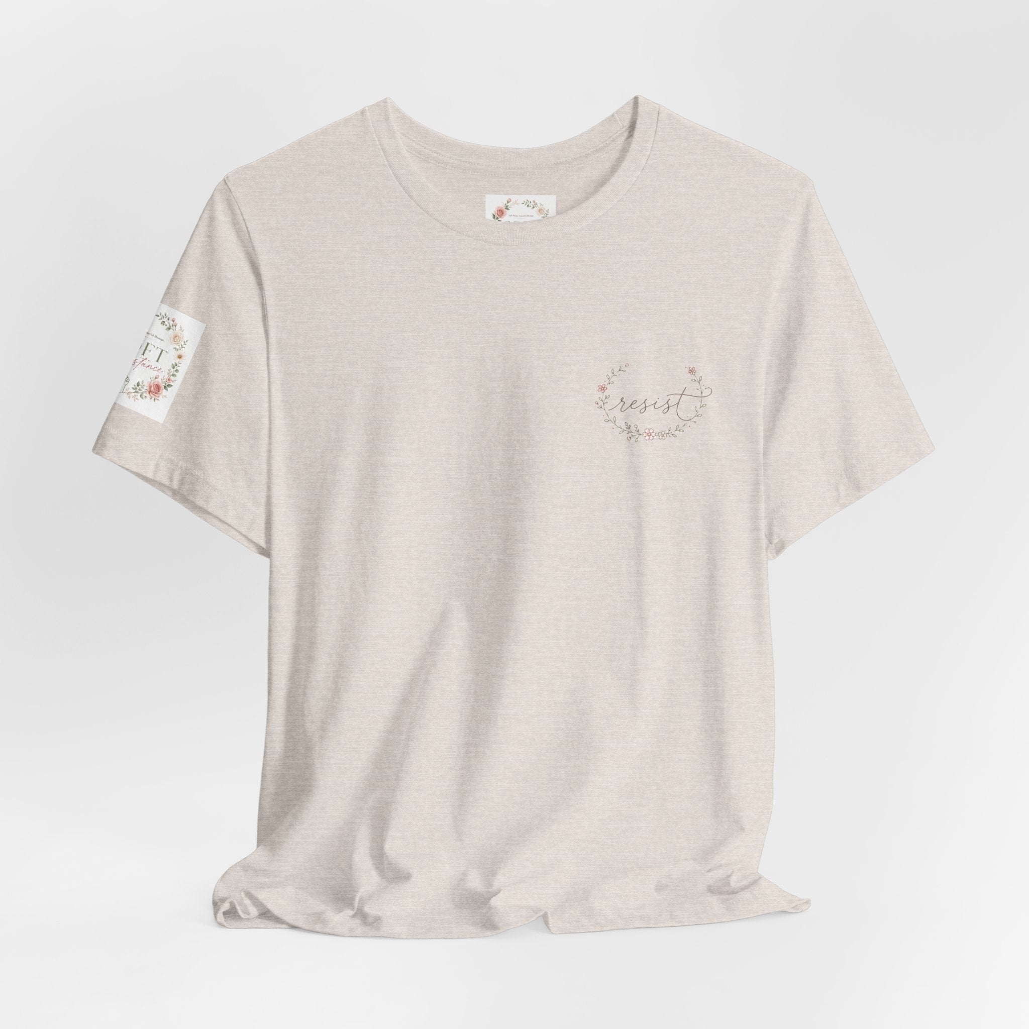 Women's Tee — "Girls Just Wanna Have Due Process" Floral Court Graphic