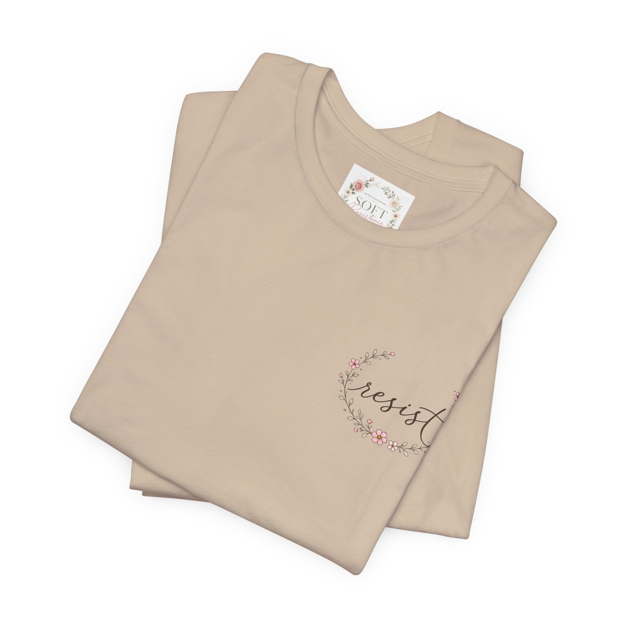 Caffeinated & Fighting for Civil Rights Floral Tee — Cute but Fierce Political Shirt