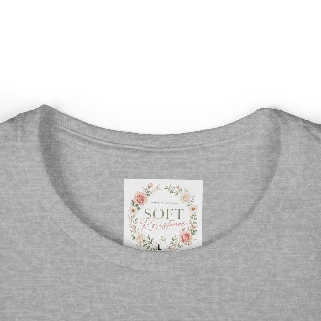 Women's Tee — "Girls Just Wanna Have Due Process" Floral Court Graphic