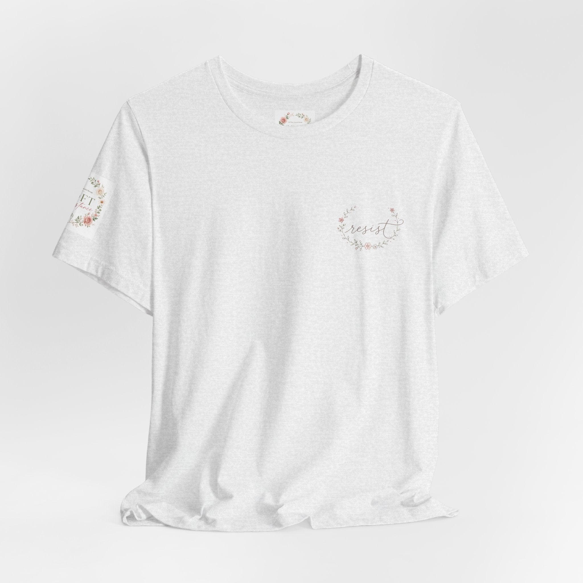Women's Tee — "Girls Just Wanna Have Due Process" Floral Court Graphic