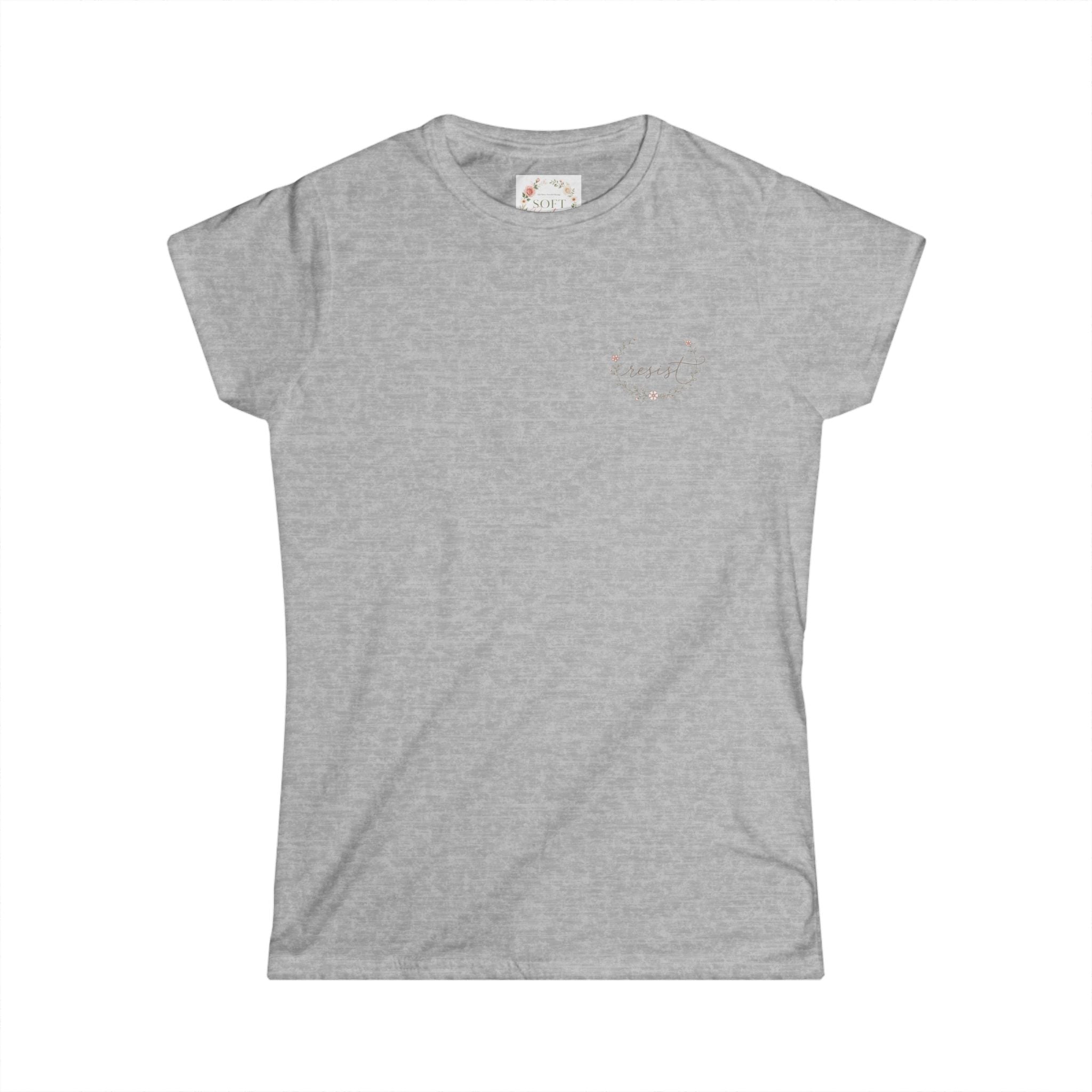 Women's Tee — "Girls Just Wanna Have Due Process" Floral Court Graphic