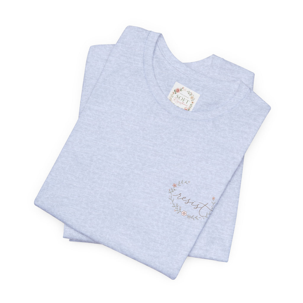 Women's Tee — "Girls Just Wanna Have Due Process" Floral Court Graphic