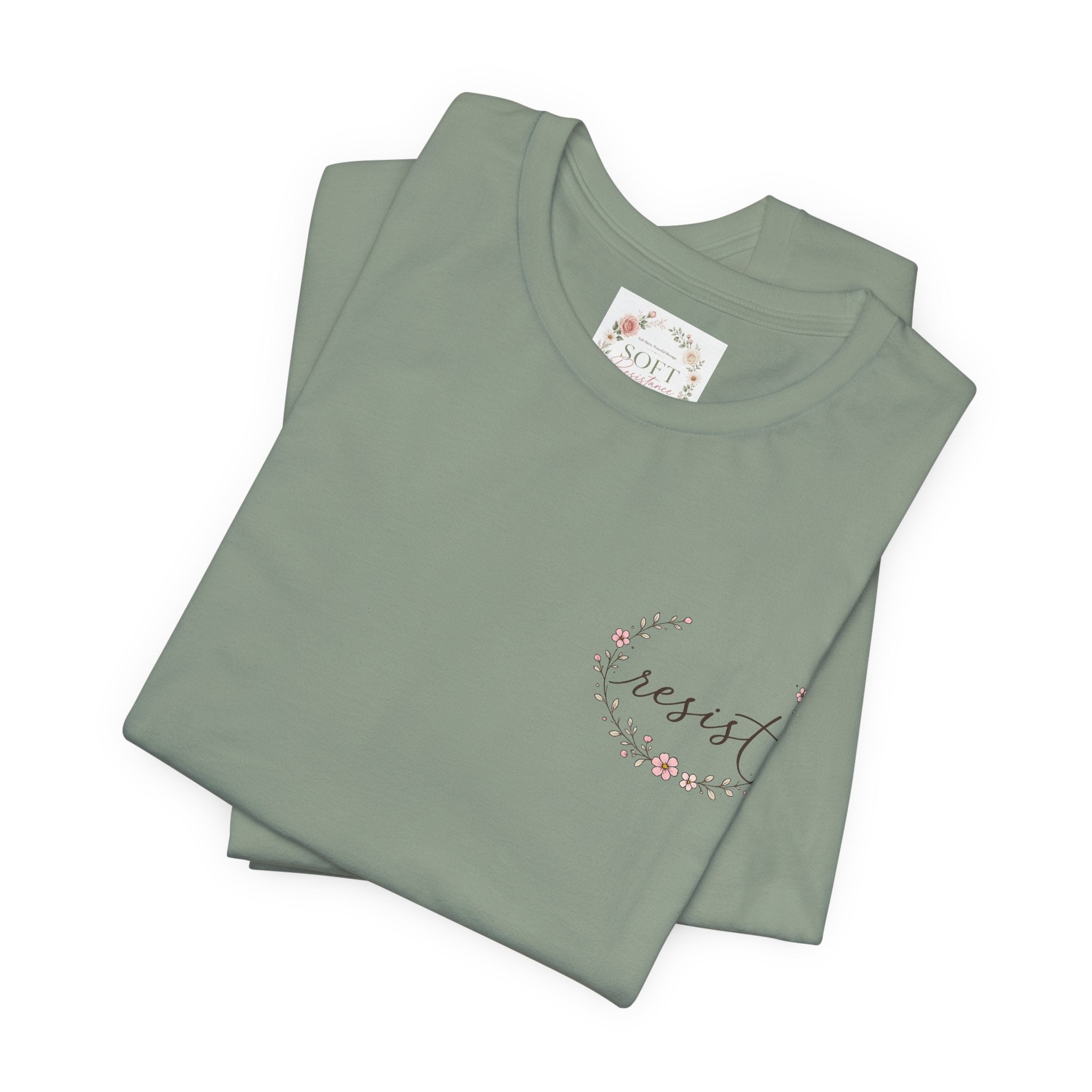 Caffeinated & Fighting for Civil Rights Floral Tee — Cute but Fierce Political Shirt
