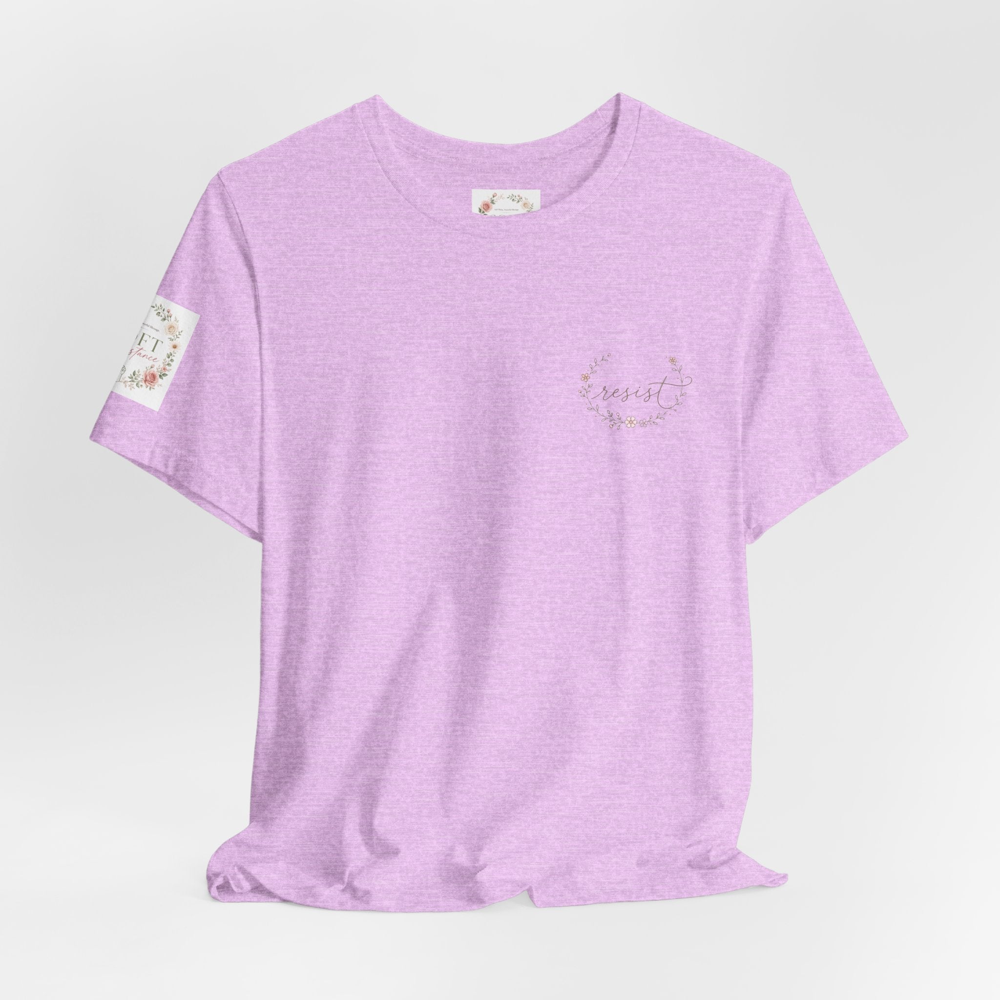 Women's Tee — "Girls Just Wanna Have Due Process" Floral Court Graphic
