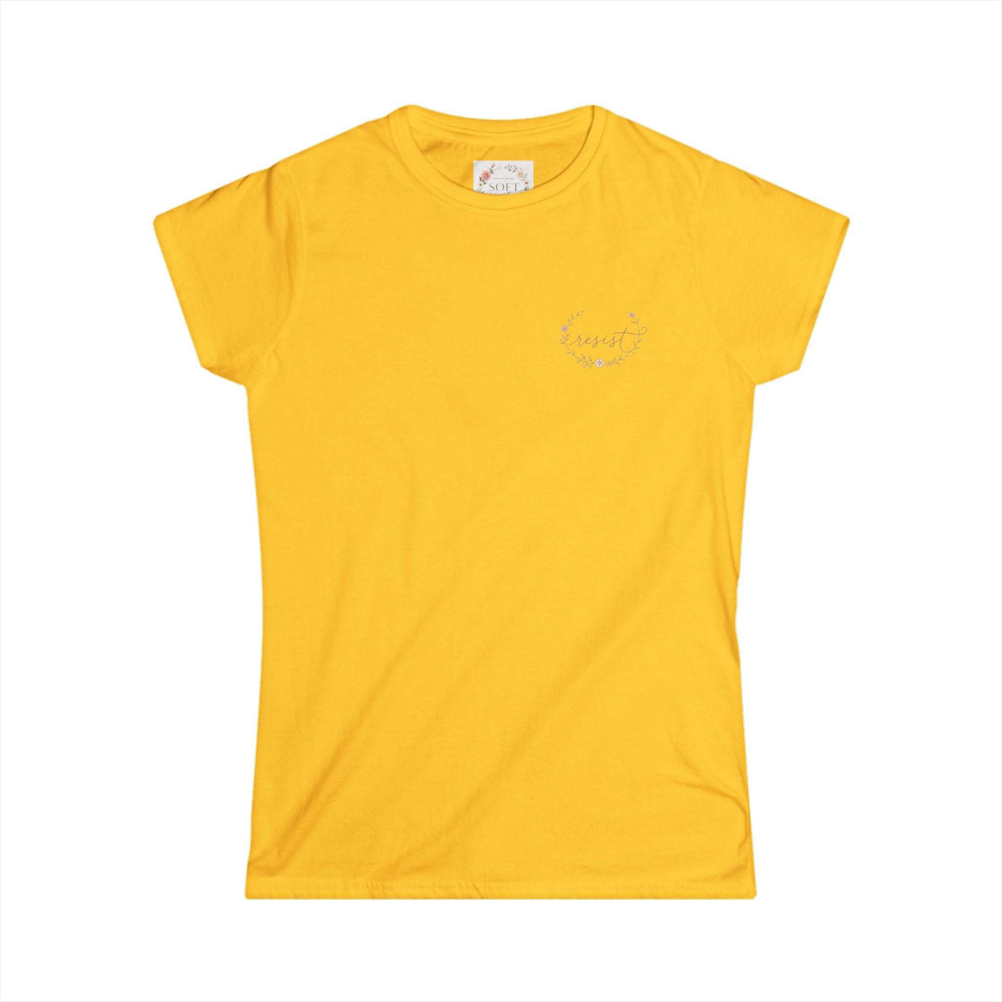 Women's Tee — "Girls Just Wanna Have Due Process" Floral Court Graphic