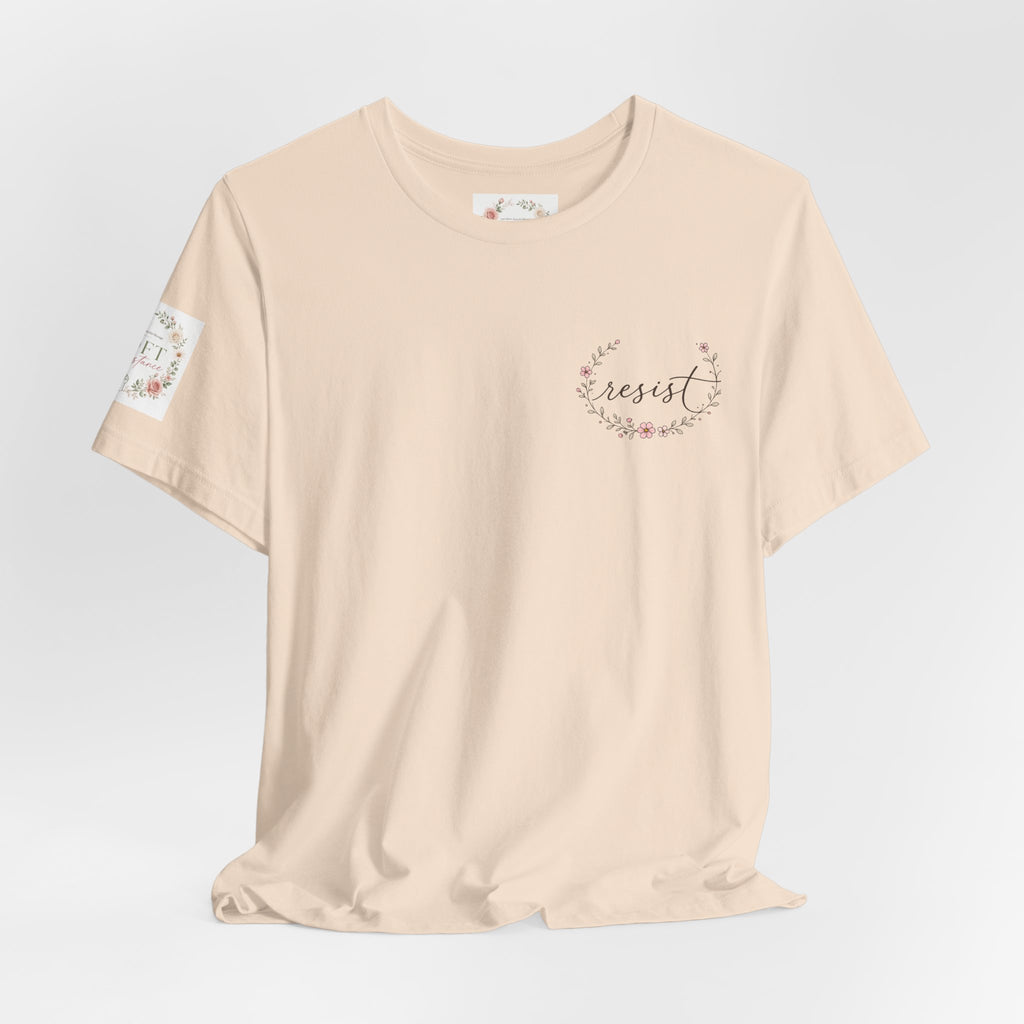 Caffeinated & Fighting for Civil Rights Floral Tee — Cute but Fierce Political Shirt
