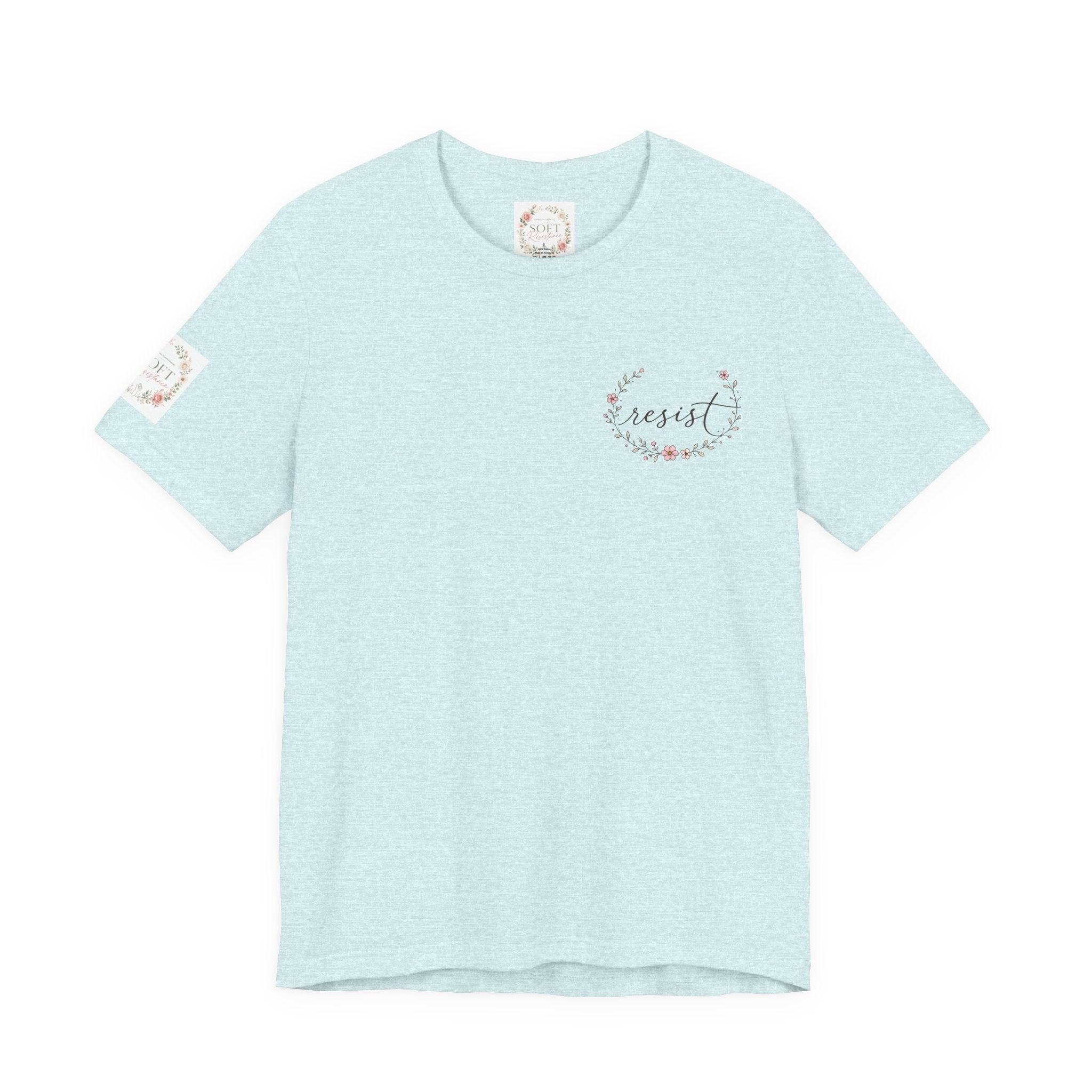 Caffeinated & Fighting for Civil Rights Floral Tee — Cute but Fierce Political Shirt