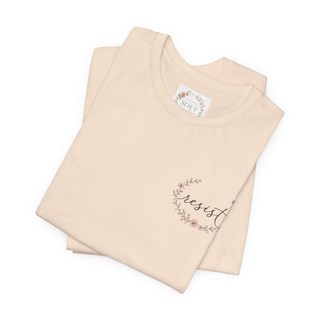 Caffeinated & Fighting for Civil Rights Floral Tee — Cute but Fierce Political Shirt